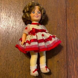 COPY - Shirley Temple 1982 Ideal 8" Red Polka Dot Dress open and closed eyes